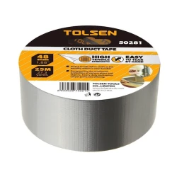 Односторонняя клейкая лента Tolsen Duct Tape 50281, 48 мм х 25 м, серый