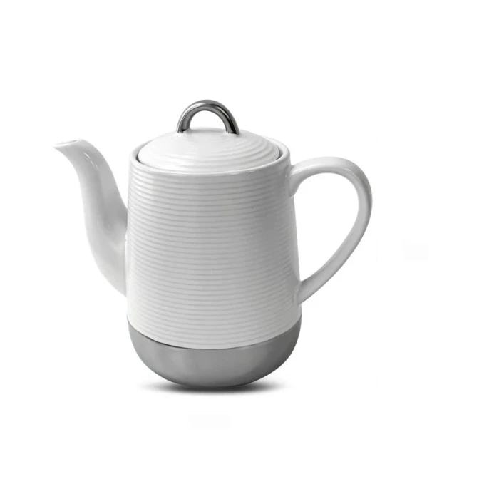 Dəmləmə çaydanı Seramik SHA-00006621, keramika, ağ, 1 l