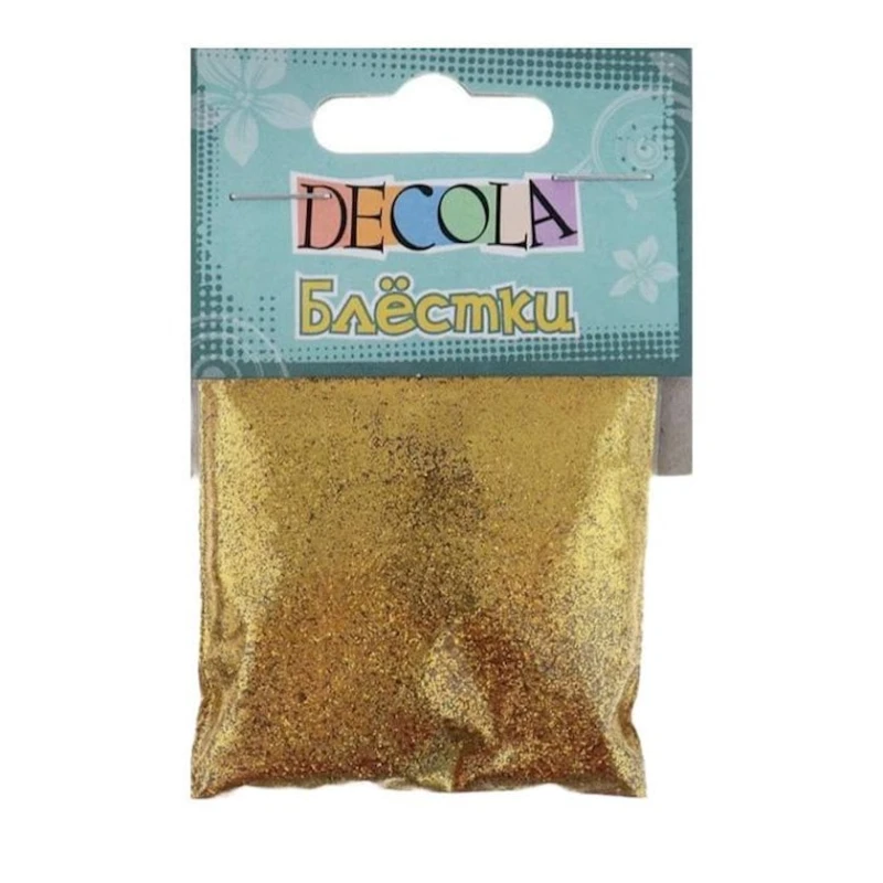Блестки декоративные Decola, 0.1 мм, 20 г, золото майя Блестки декоративные Decola, 0.1 мм, 20 г, золото майя