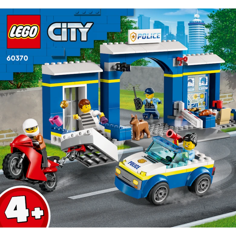 Конструктор LEGO City Police Station Chase 60370, 4+ лет, 172 элементов