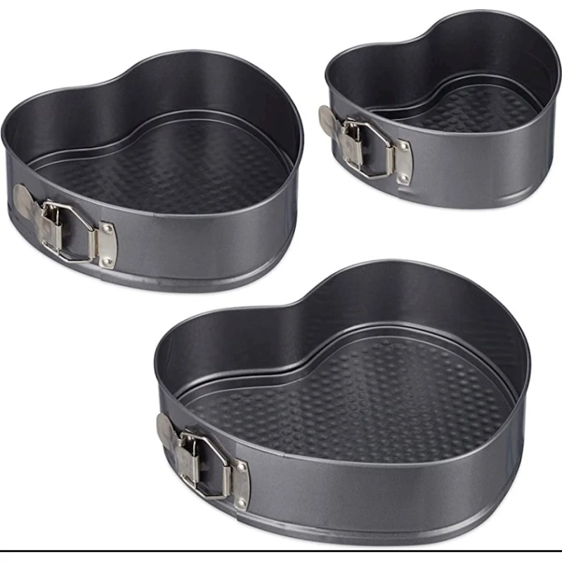 Набор форм для выпечки HMSD_K332, 28x25/25x22/23x21 см, серый