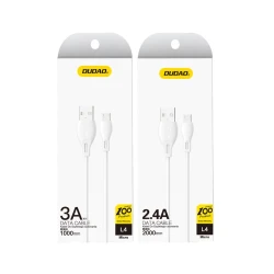 Кабель USB DUDAO L4M Micro, 1 м, Белый