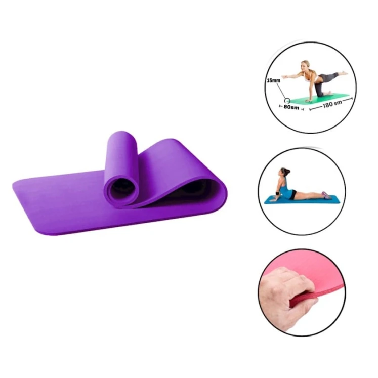 Коврик для йоги Gymnic, фиолетовый, 175x75x2 см Коврик для йоги Gymnic, фиолетовый, 175x75x2 см