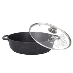 Сотейник Kukmara CTM3281a, 32 см, алюминий, черный