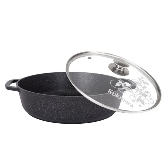 Сотейник Kukmara CTM3281a, 32 см, алюминий, черный Сотейник Kukmara CTM3281a, 32 см, алюминий, черный
