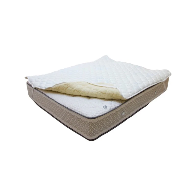 Наматрасник защитный Royal Home Tekstil Lama Icy/Yun, 200x200 см, четыре резинки по углам, белый