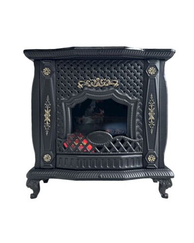 Soba-kamin Almaz AL-502, qara