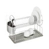 Сушилка для посуды Wenko Duo, 33x49x21 см, нержавеющая сталь, с поддоном, серебристая Сушилка для посуды Wenko Duo, 33x49x21 см, нержавеющая сталь, с поддоном, серебристая