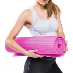Мат для йоги 1065/1 ПВХ, 173x61x0.8 см, розовый