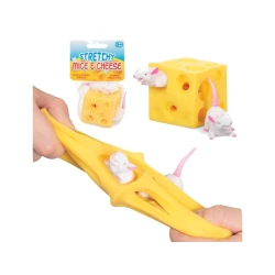 Antistress oyuncaq One for Fun Stretchy Mice And Cheese, 5+ yaş