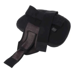 Подушка-подголовник 1214, замша, черная, 29x19 см