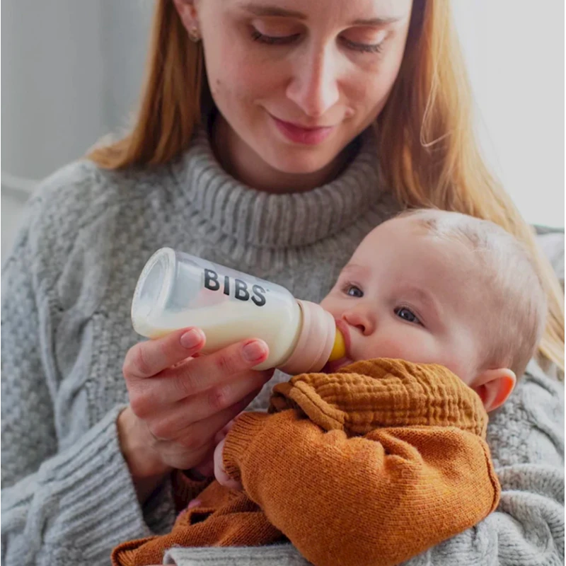 Бутылочка для кормления BIBS Baby Bottle Complete Set 0+ месяцев, 110 мл, стекло/латекс, зеленая