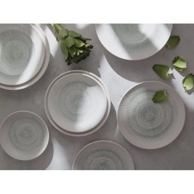 Тарелка ID-Fine Glacier Lona, фарфор, белая, 21 см Тарелка ID-Fine Glacier Lona, фарфор, белая, 21 см