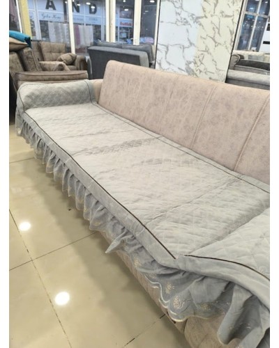 Çexol divan üçün MiraNova LQ-089, məxmər, boz