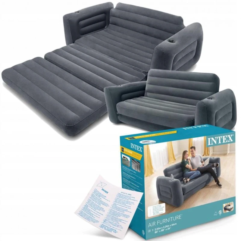 Надувное кресло-трансформер Intex 66552, 203x224x66 см Надувное кресло-трансформер Intex 66552, 203x224x66 см