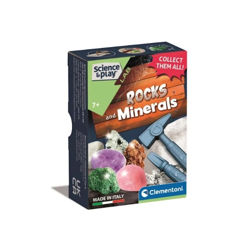 Мини набор для исследования Clementoni 75095, Rocks and minerals, 7+ лет Мини набор для исследования Clementoni 75095, Rocks and minerals, 7+ лет