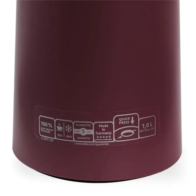 Термос Tefal Motiva, пластик, бордовый, 1 л Термос Tefal Motiva, пластик, бордовый, 1 л