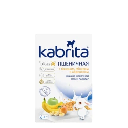 Молочная пшеничная каша Kabrita с бананом, яблоком и абрикосом, 6+ месяцев, 180 г Молочная пшеничная каша Kabrita с бананом, яблоком и абрикосом, 6+ месяцев, 180 г