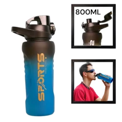 İdman su qabı Gymnic 1229116, rəngbərəng, plastik, 800 ml