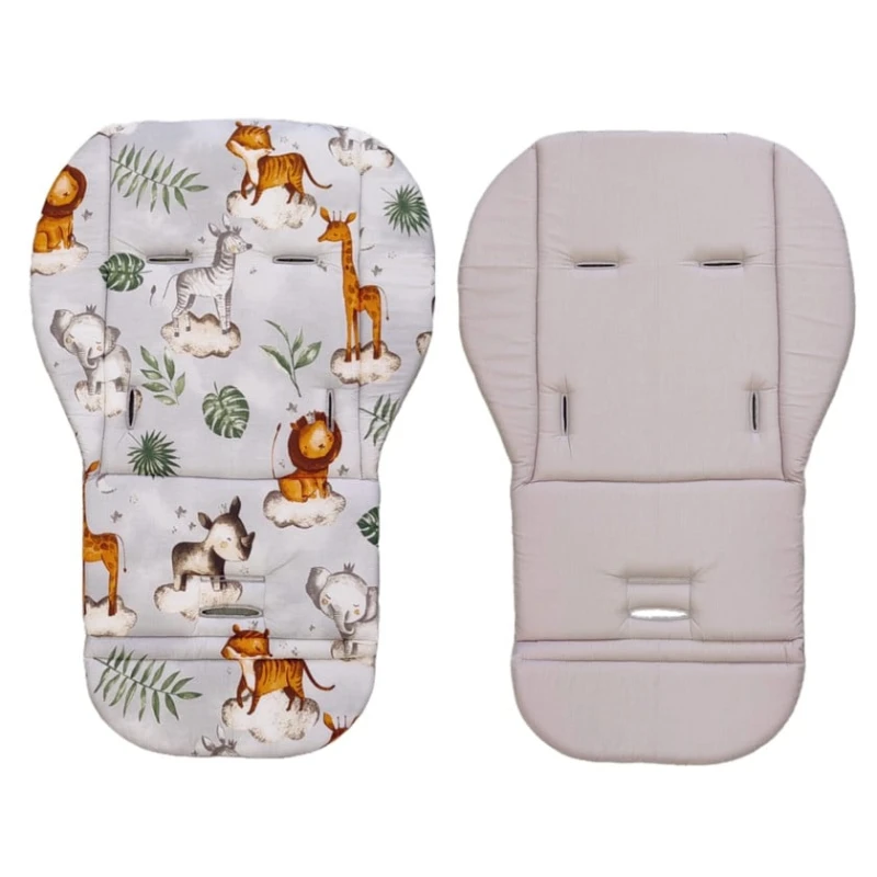 Матрас для коляски Softcare, серый/животные, 78х33 см Матрас для коляски Softcare, серый/животные, 78х33 см