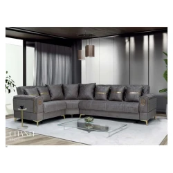 Угловой диван Stil Mebel Chanel, 300/220x80x83 см, серый Угловой диван Stil Mebel Chanel, 300/220x80x83 см, серый