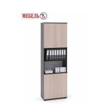 Stellaj 3563_L-M 2StellajOfficeDoubleSonBl, 68x37x216 sm, LDSP, qəhvəyi