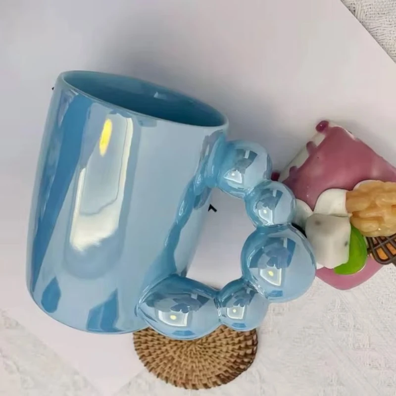 Krujka Mirvari Qulplu, keramika, mavi, 450 ml