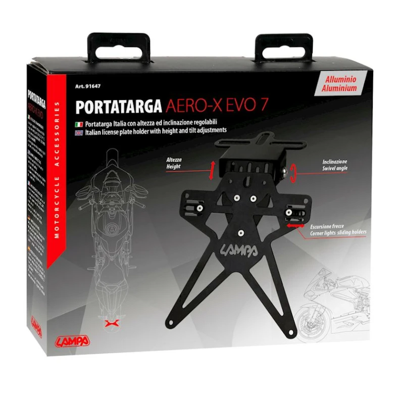 Держатель номера для мотоцикла Lampa 91647 Aero-X Evo 7 Держатель номера для мотоцикла Lampa 91647 Aero-X Evo 7