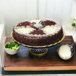 Tort qabı BTC-085, şüşə, şəffaf/qızılı, 29 sm