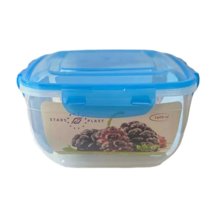 Контейнер Stars Plastik, 2.4 л, прозрачный/синий Контейнер Stars Plastik, 2.4 л, прозрачный/синий