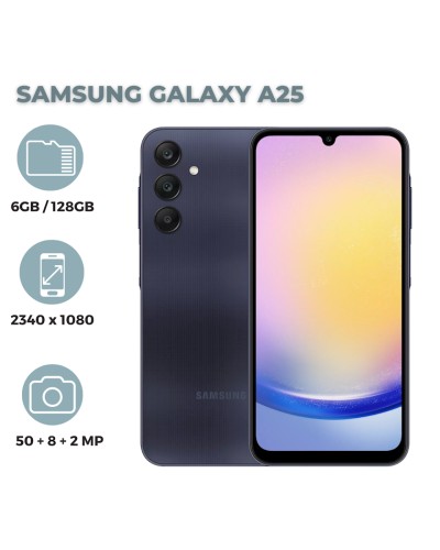 Smartfon Samsung Galaxy A25 6GB/128GB Blue Black (8806095368153)