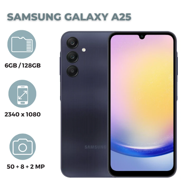 Smartfon Samsung Galaxy A25 6GB/128GB Blue Black (8806095368153) Smartfon Samsung Galaxy A25 6GB/128GB Blue Black (8806095368153)