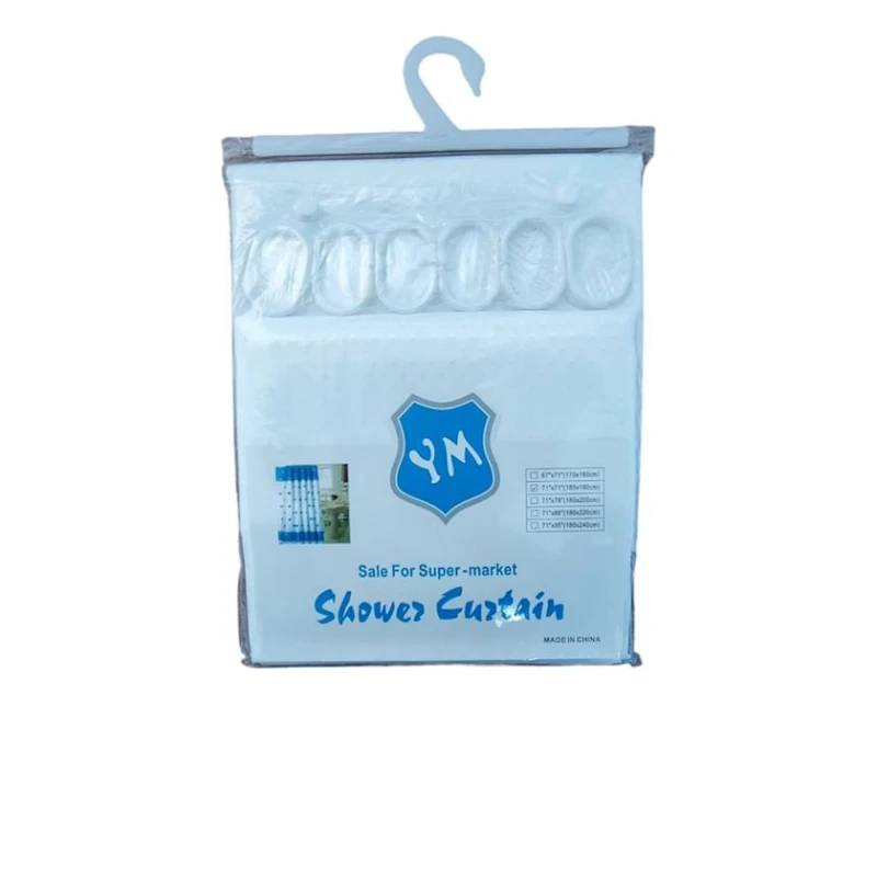 Hamam otağı üçün pərdə, poliester, ağ, 180x180 sm