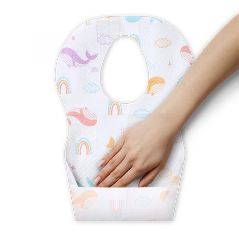 Набор однаразовых слюнявчиков Babyono 878, 23.5x34.5 см, 10 шт