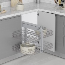 Rəf altı altlıq Starax S-3007-C, 45 sm, 700x510x560 mm, sağ/sol, gümüşü