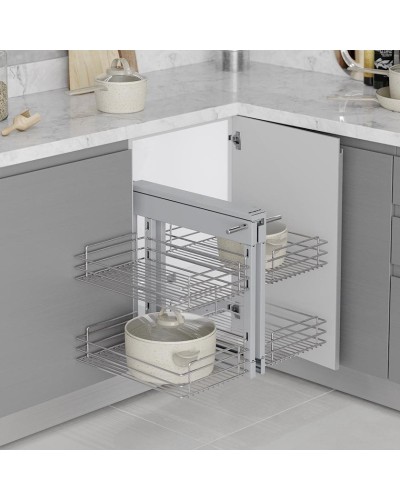 Rəf altı altlıq Starax S-3007-C, 45 sm, 700x510x560 mm, sağ/sol, gümüşü