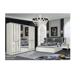 Спальный гарнитур Maldiv, серый, Ламинат Спальный гарнитур Maldiv, серый, Ламинат