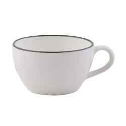 Чашка для кофе ID-Fine Modest Green Alzar, фарфор, белая/зеленая, 270 мл Чашка для кофе ID-Fine Modest Green Alzar, фарфор, белая/зеленая, 270 мл