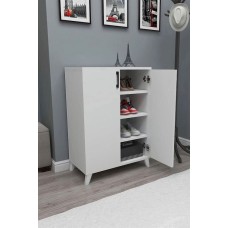 Ayaqqabı üçün tumba Cere ev_12115504, LDSP, ağ, 88x72x32 sm