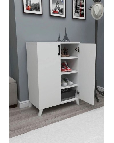Ayaqqabı üçün tumba Cere ev_12115504, LDSP, ağ, 88x72x32 sm
