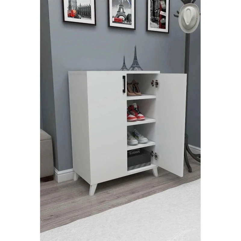 Тумба для обуви Cere ev_12115504, ЛДСП, белая, 88x72x32 см Тумба для обуви Cere ev_12115504, ЛДСП, белая, 88x72x32 см