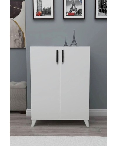 Ayaqqabı üçün tumba Cere ev_12115504, LDSP, ağ, 88x72x32 sm