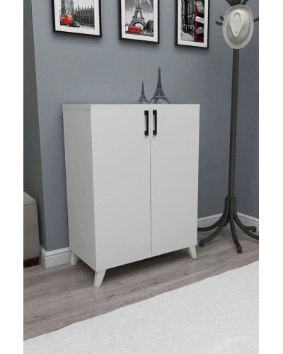 Ayaqqabı üçün tumba Cere ev_12115504, LDSP, ağ, 88x72x32 sm