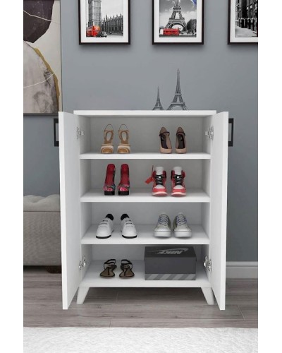 Ayaqqabı üçün tumba Cere ev_12115504, LDSP, ağ, 88x72x32 sm