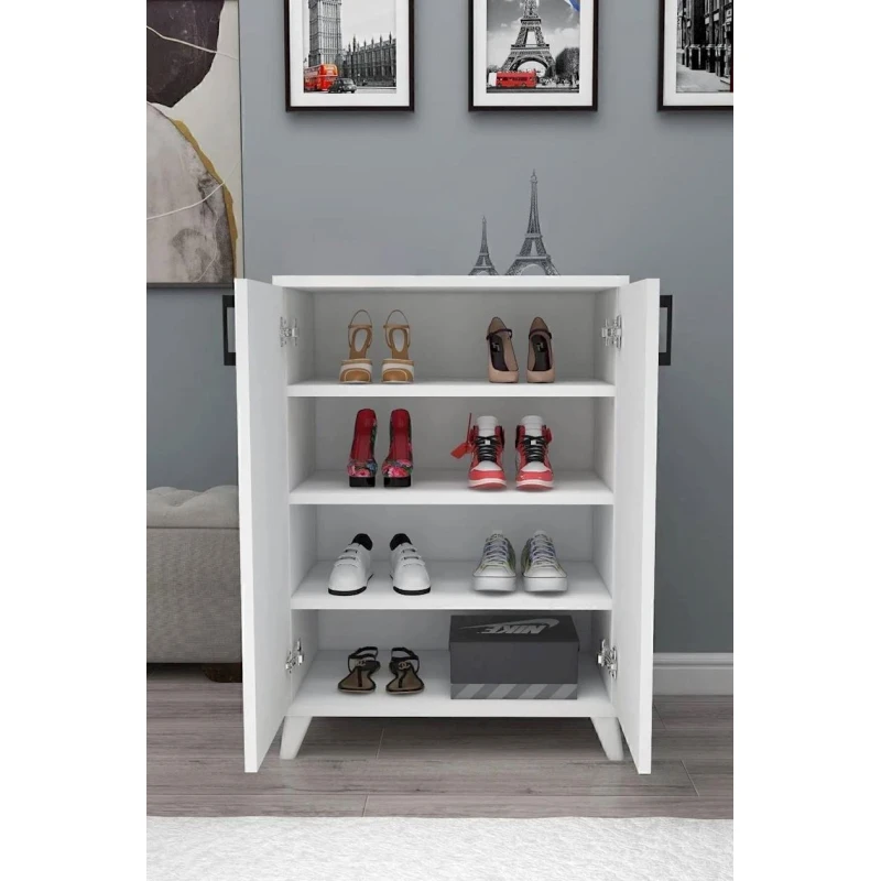 Тумба для обуви Cere ev_12115504, ЛДСП, белая, 88x72x32 см Тумба для обуви Cere ev_12115504, ЛДСП, белая, 88x72x32 см