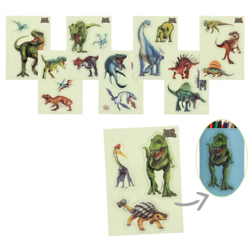 Стикеры Motto Dino World Glibbies, 8 шт Стикеры Motto Dino World Glibbies, 8 шт