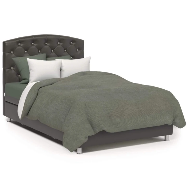 Tək nəfərlik çarpayı Art_tek_yataq (100) 30, laminat/parça, boz, 200x85x100 sm