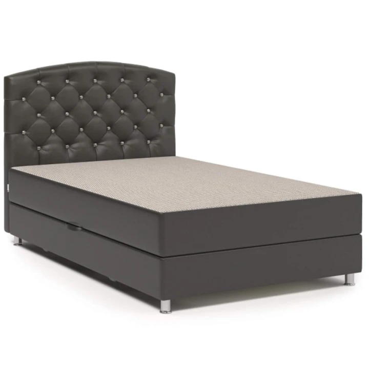 Tək nəfərlik çarpayı Art_tek_yataq (100) 30, laminat/parça, boz, 200x85x100 sm