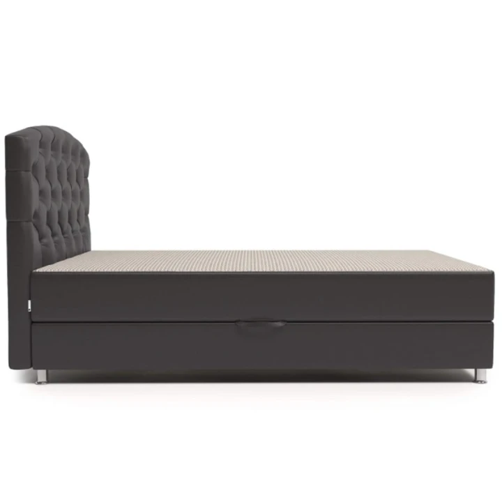 Tək nəfərlik çarpayı Art_tek_yataq (100) 30, laminat/parça, boz, 200x85x100 sm