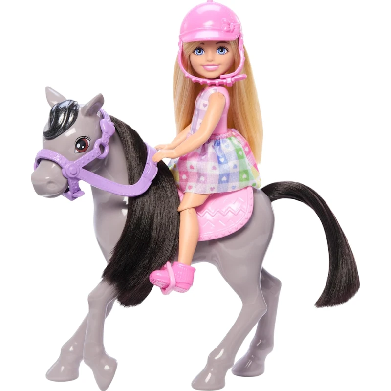 Игровой набор Mattel Barbie Chelsea & Horse HTK29, 3+ лет Игровой набор Mattel Barbie Chelsea & Horse HTK29, 3+ лет